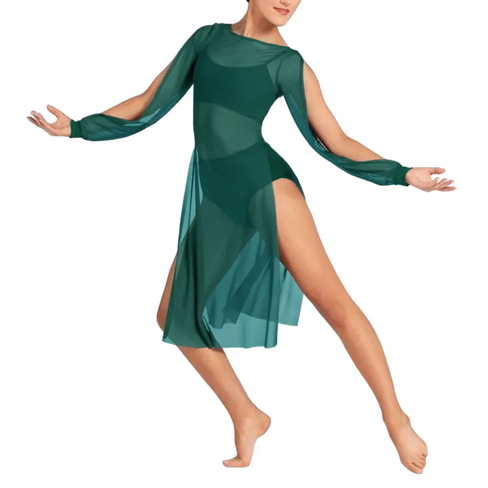 Ethereal Elegance: Mesh Puff Sleeve Dress for Women