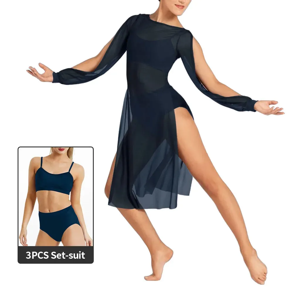 Ethereal Elegance: Mesh Puff Sleeve Dress for Women