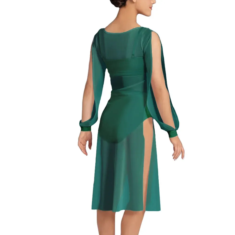 Ethereal Elegance: Mesh Puff Sleeve Dress for Women