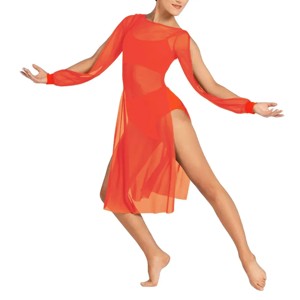 Ethereal Elegance: Mesh Puff Sleeve Dress for Women