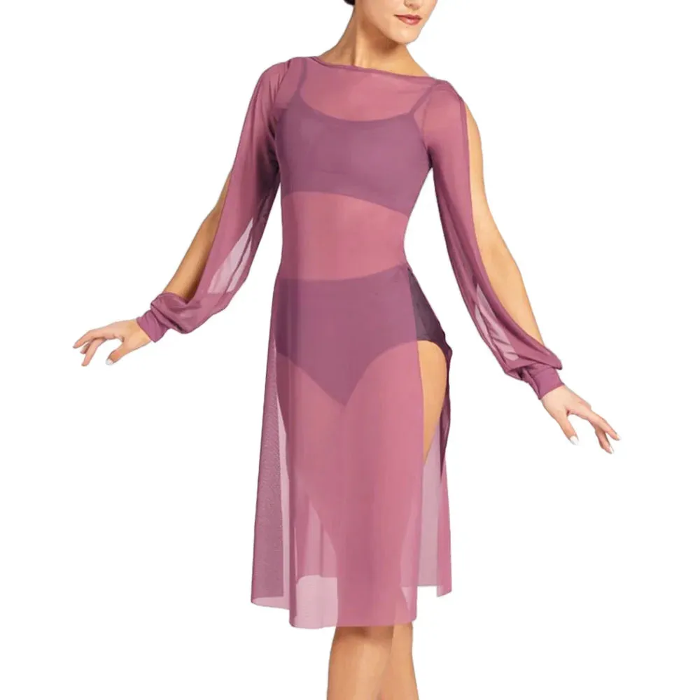 Ethereal Elegance: Mesh Puff Sleeve Dress for Women