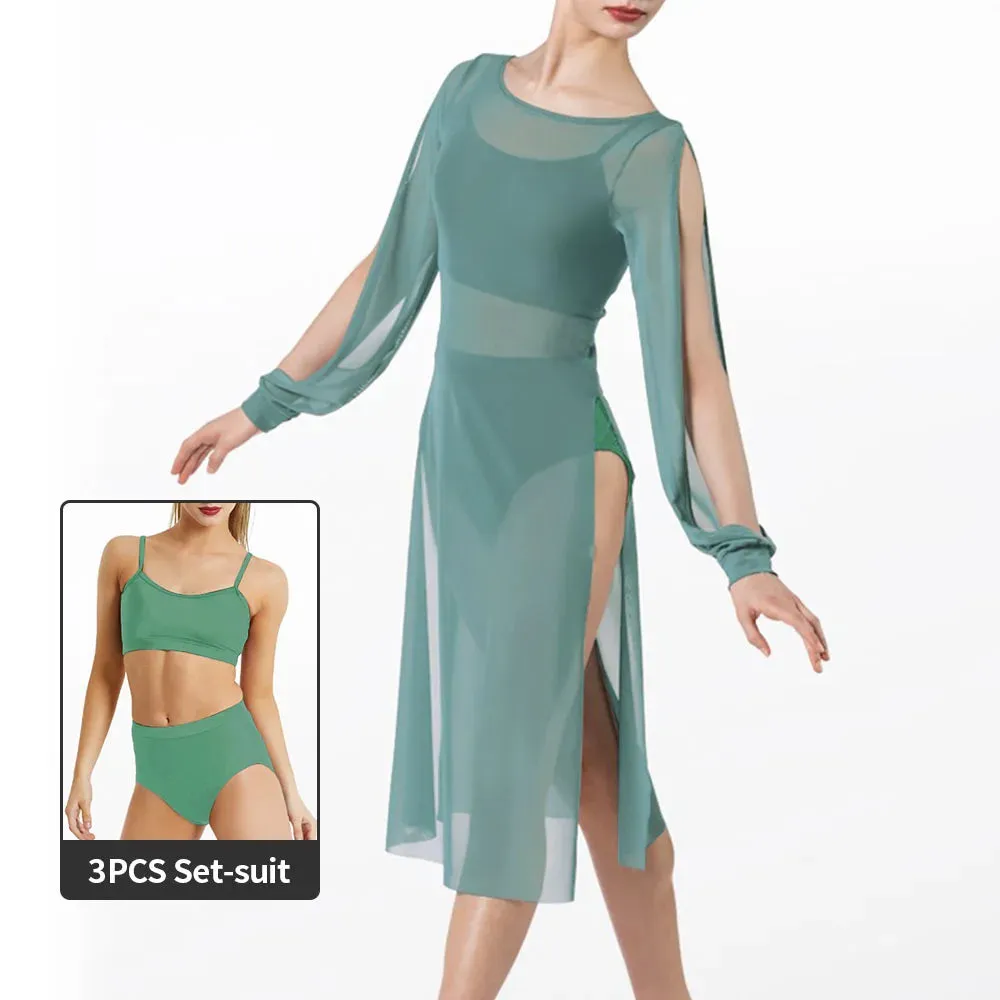 Ethereal Elegance: Mesh Puff Sleeve Dress for Women