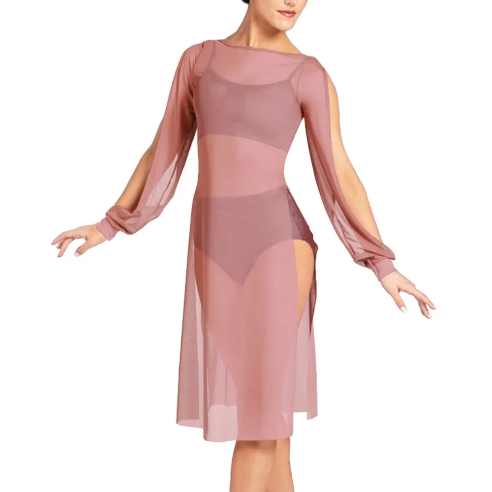 Ethereal Elegance: Mesh Puff Sleeve Dress for Women