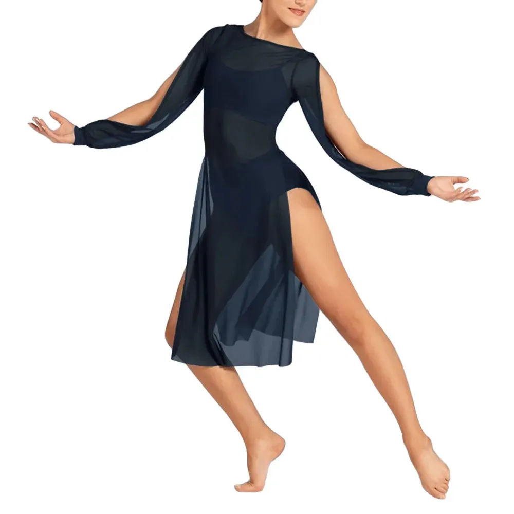 Ethereal Elegance: Mesh Puff Sleeve Dress for Women