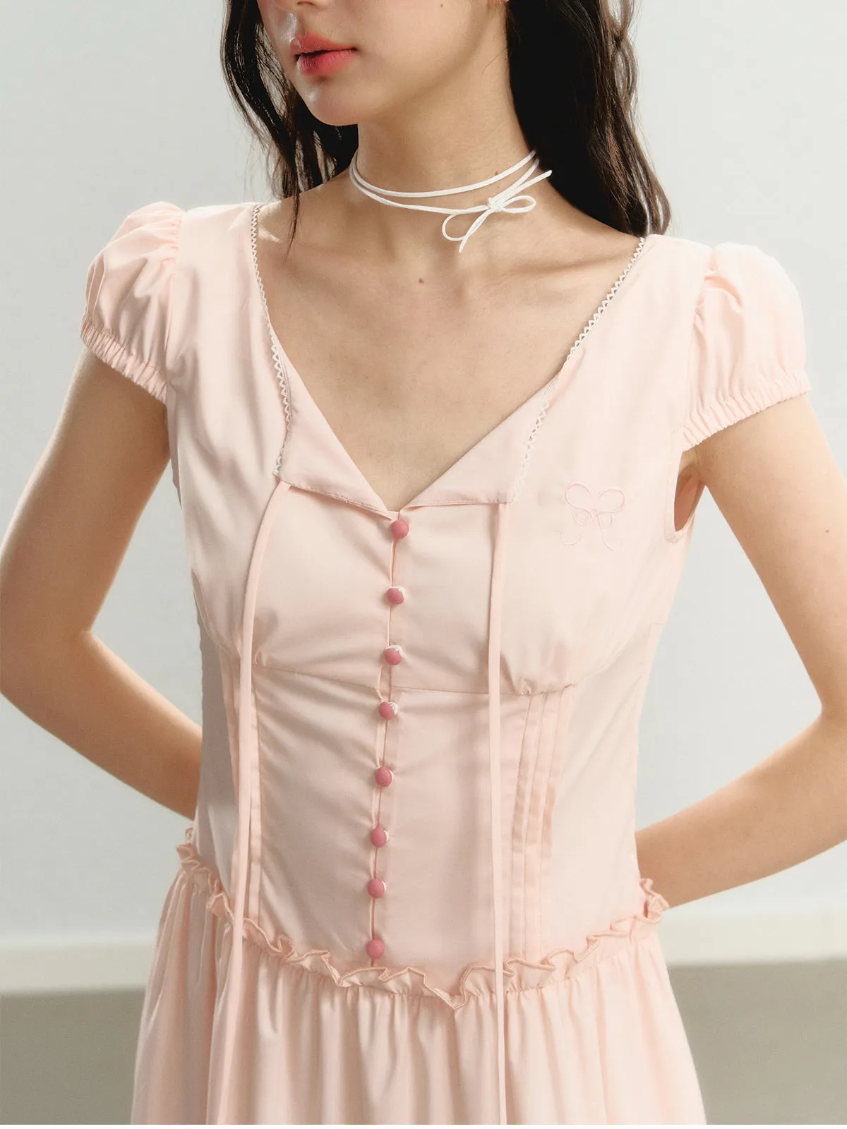 Ethereal Rose Tiered Dress