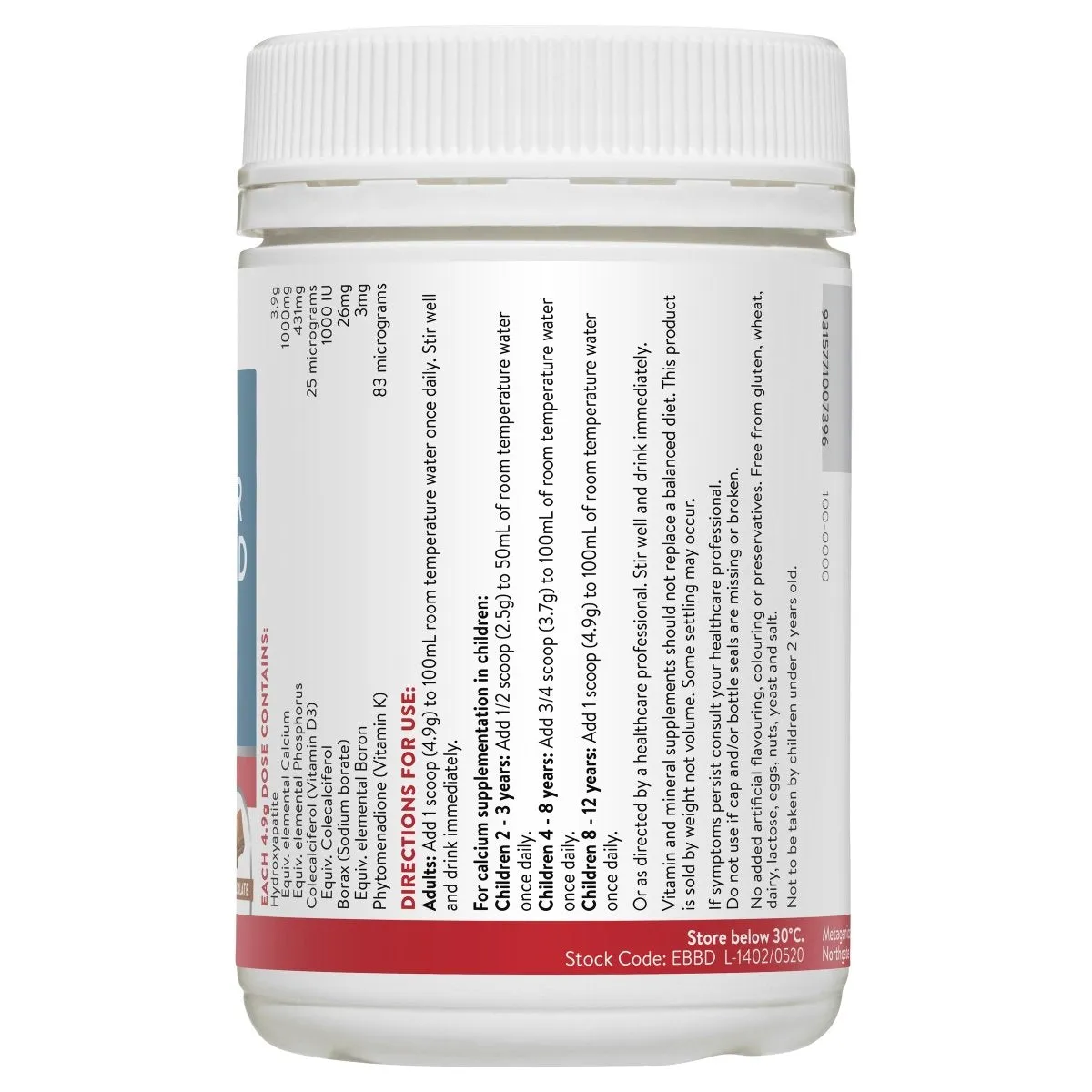 Ethical Nutrients Megazorb Bone Builder Vitamin D Powder 150g