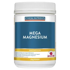 Ethical Nutrients Megazorb Mega Magnesium Powder Raspberry 450g