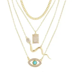 EXAGGERATED Punk Snake Pendant with Electroplating Treatment & High-Quality Alloy