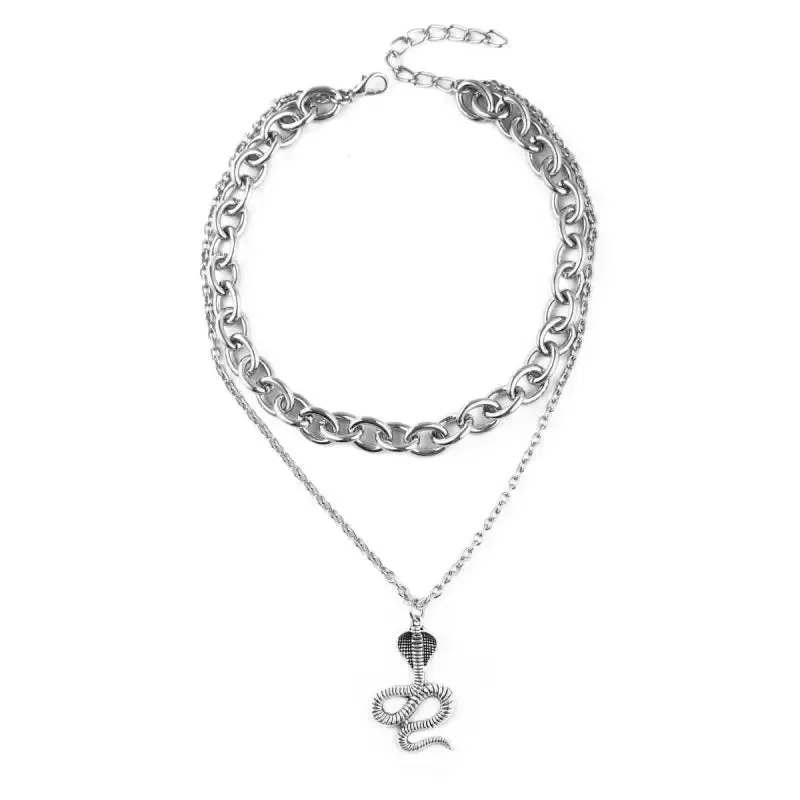 EXAGGERATED Punk Snake Pendant with Electroplating Treatment & High-Quality Alloy