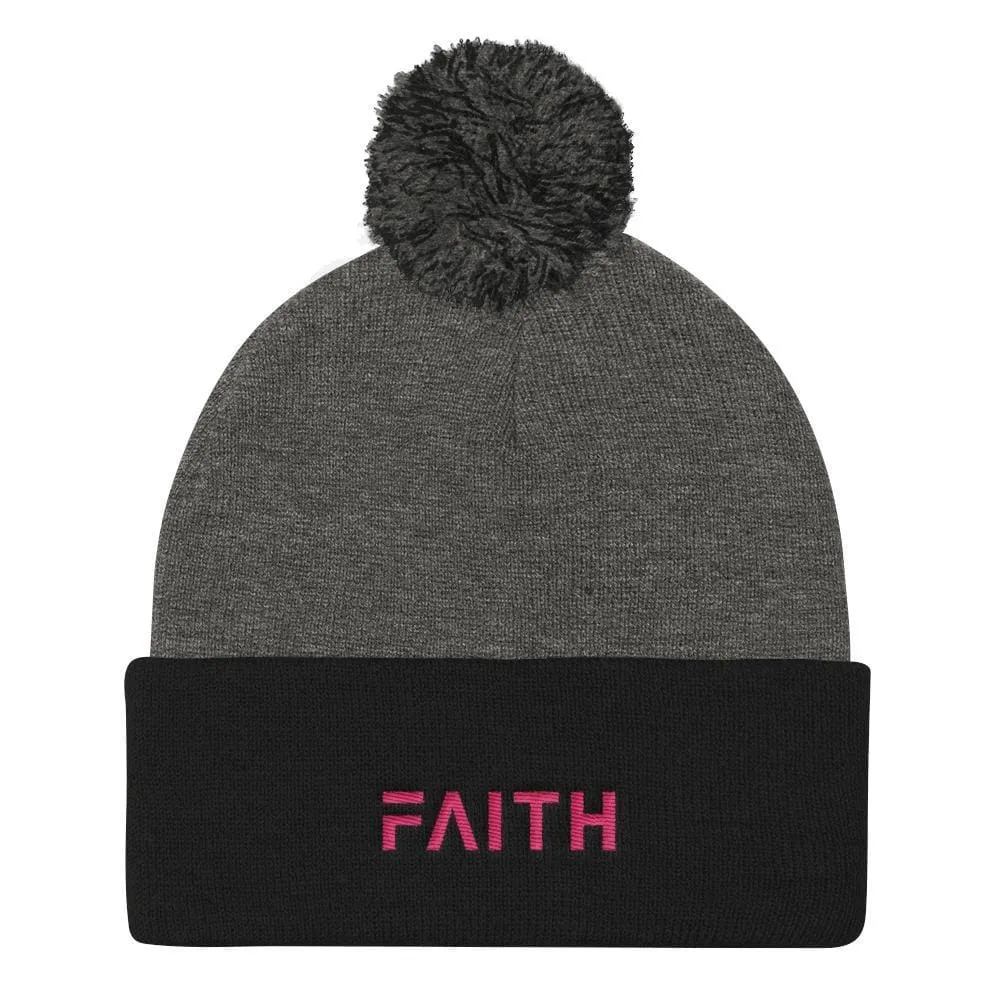 FAITH Women's Pom Pom Knit Beanie