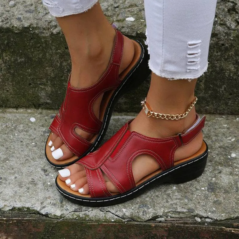 Fanyil Summer Velcro Fish Mouth Casual Women's Sandals