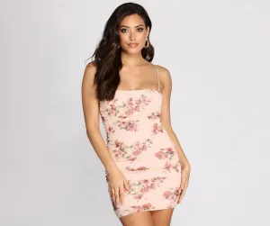 Fawning Over Stylish Florals Mini Dress