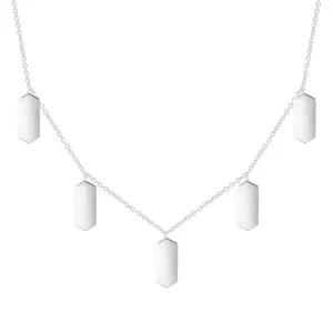Five Marquis Charm Necklace | White Gold