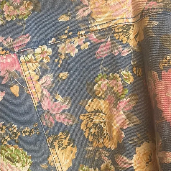 Floral Blue and Pink Women's Jacket