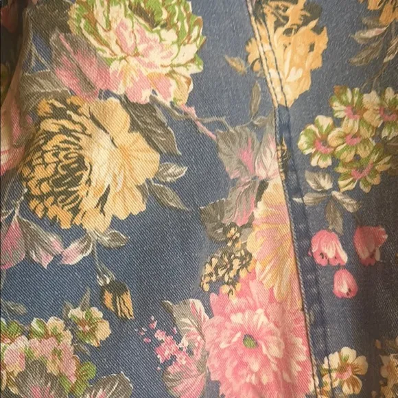 Floral Blue and Pink Women's Jacket