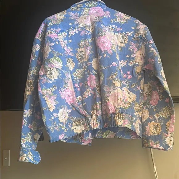 Floral Blue and Pink Women's Jacket