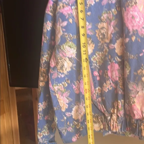 Floral Blue and Pink Women's Jacket