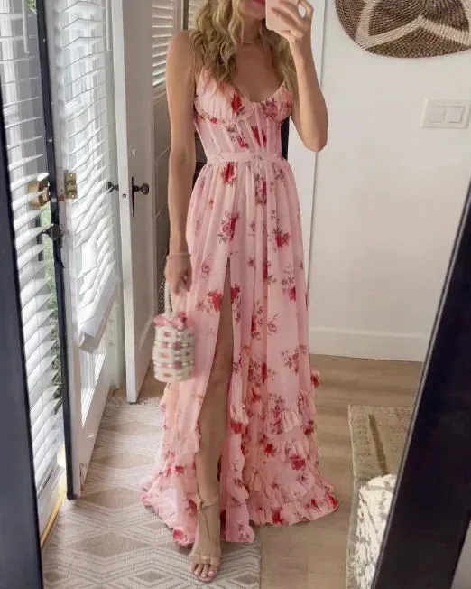 Floral Elegance™ | Women's Lace Midi Dress | Floral Design, Elegant Evening Wear, Comfortable Fit