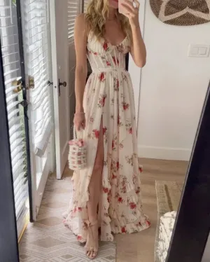 Floral Elegance™ | Women's Lace Midi Dress | Floral Design, Elegant Evening Wear, Comfortable Fit