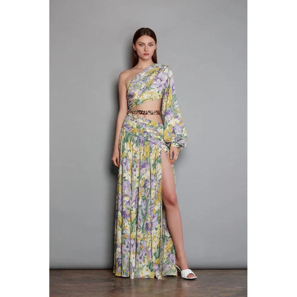 Floral Printing Chiffon Dresses