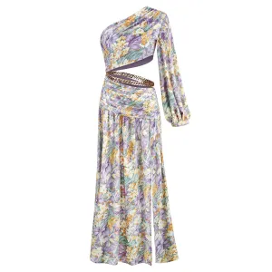 Floral Printing Chiffon Dresses