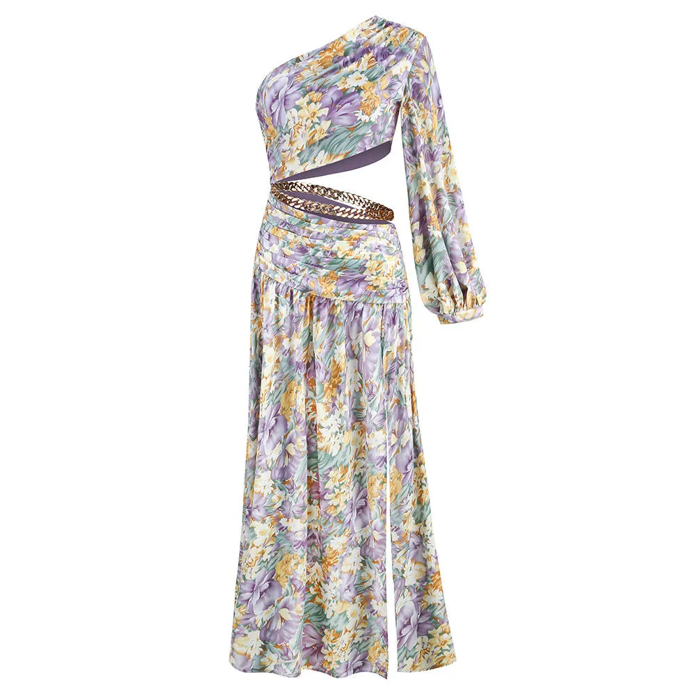 Floral Printing Chiffon Dresses