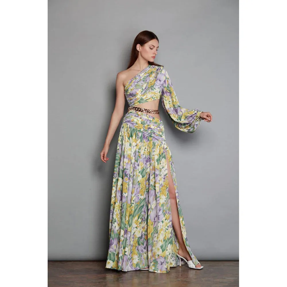 Floral Printing Chiffon Dresses