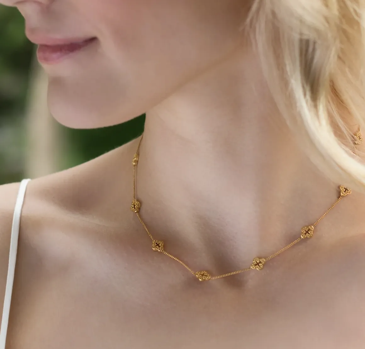 Florentine Demi-Delicate Necklace Gold 16-17 Inches