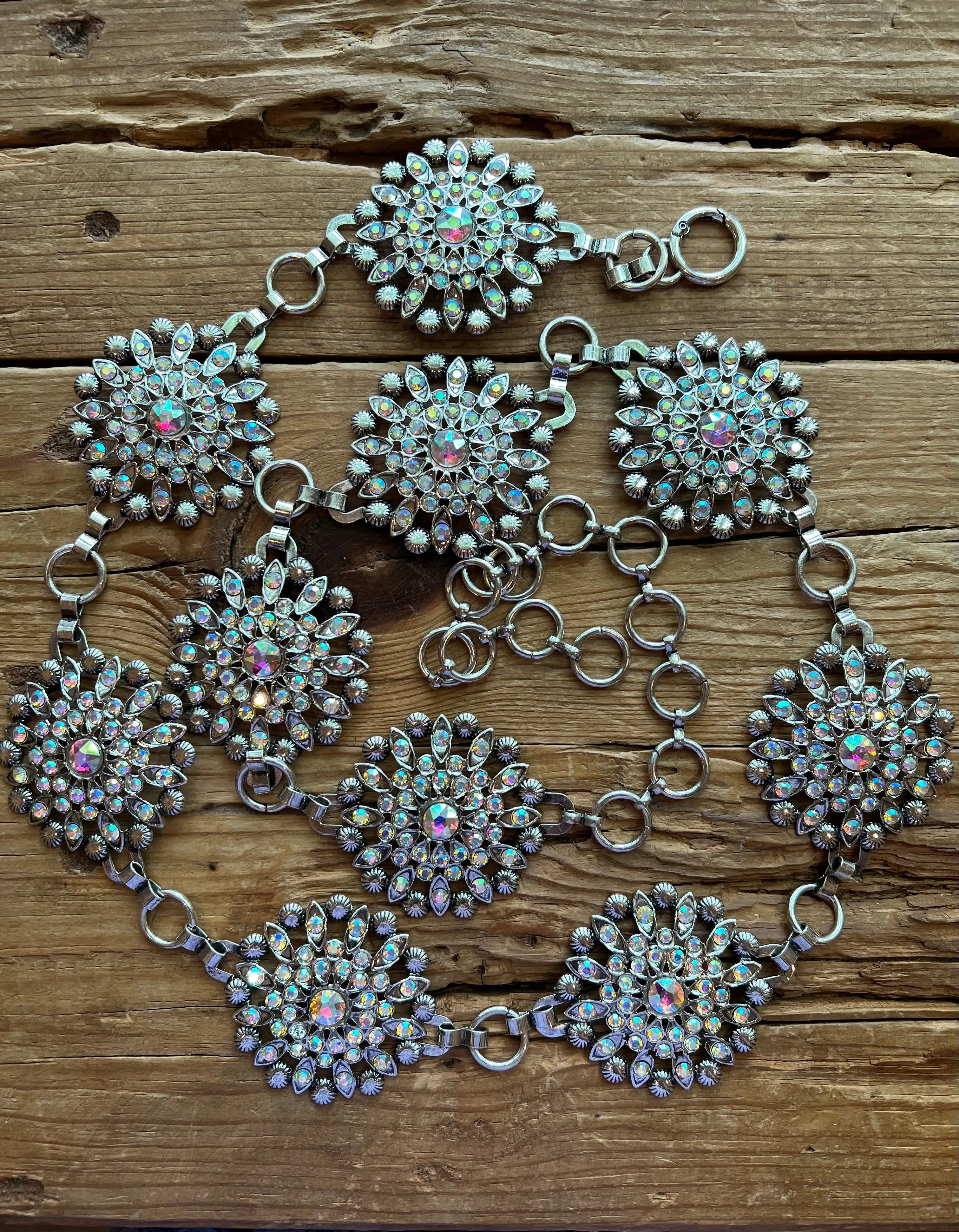 For The Love of Crystals Circular Link Belt