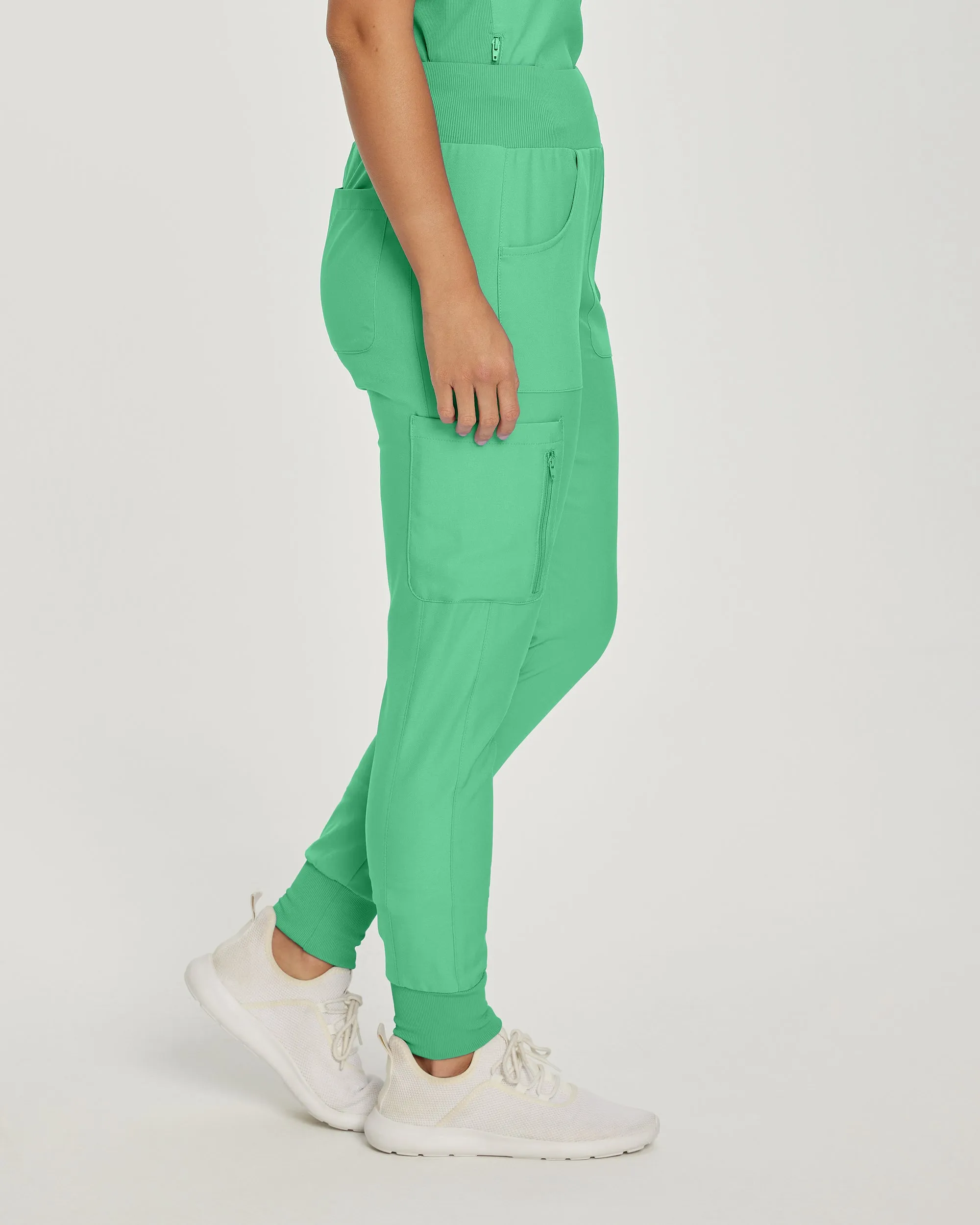 Forward LB401 Women's Jogger Scrub Pants Nu Green