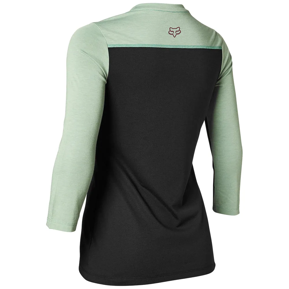 Fox Womens Ranger DrireleaseÂ® 3/4 Jersey - Black/Green