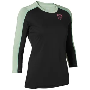 Fox Womens Ranger DrireleaseÂ® 3/4 Jersey - Black/Green