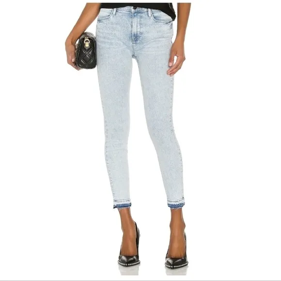 Frame Le High Skinny Crop in Pali Wash