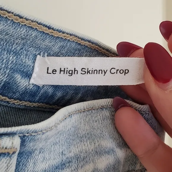 Frame Le High Skinny Crop in Pali Wash