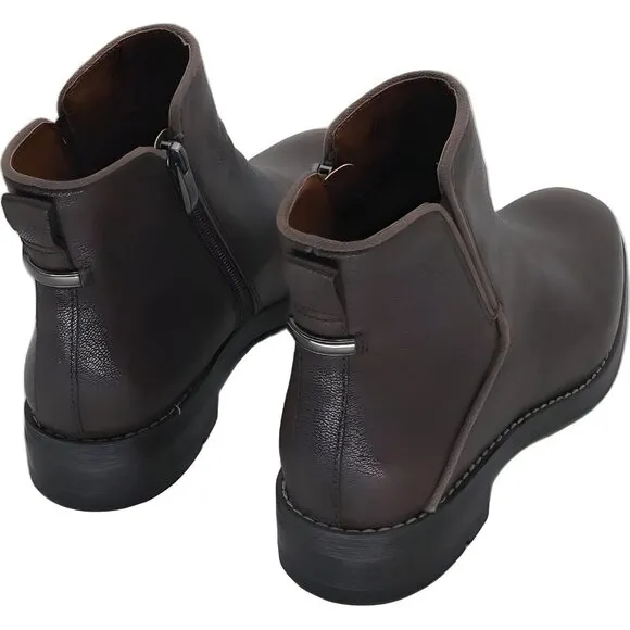 Franco Sarto Marcus Brown Leather Booties for Women Size 7M