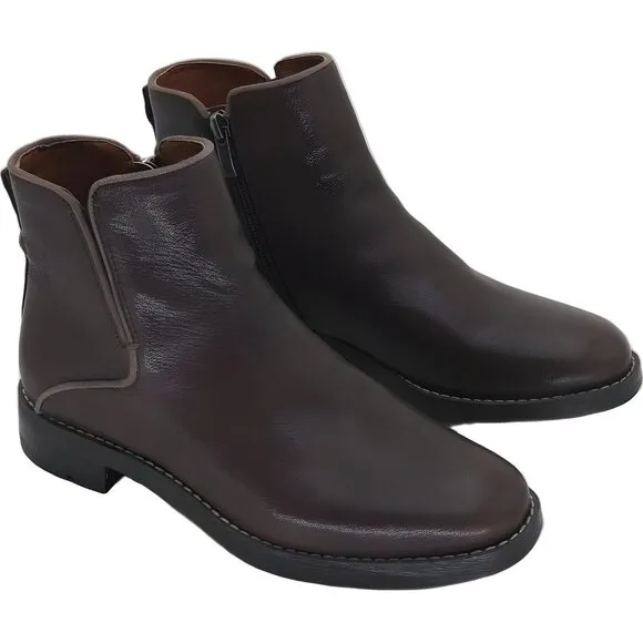 Franco Sarto Marcus Brown Leather Booties for Women Size 7M