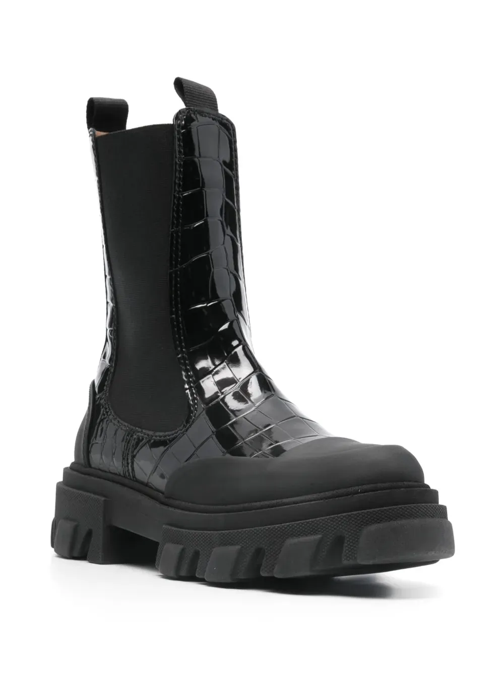 GANNI croc-effect Chelsea boots