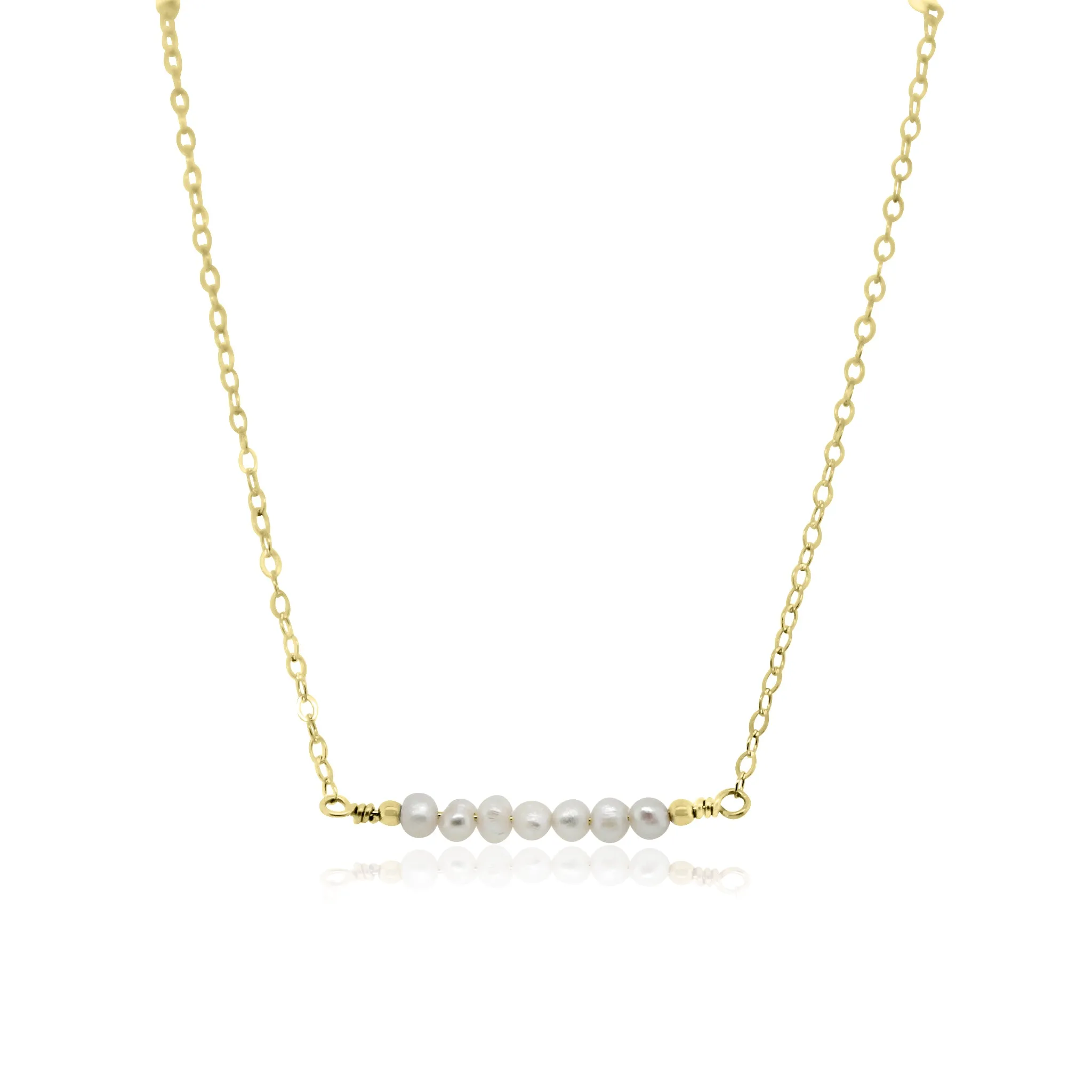 Gem Love Necklace in Pearl