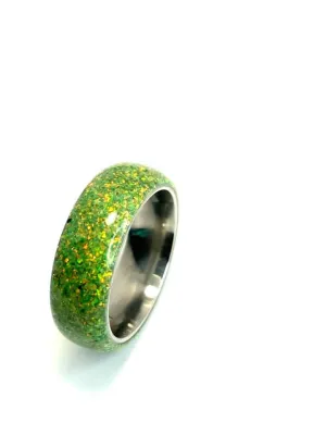 Gem Ring | Peridot and Crushed Opal Ring