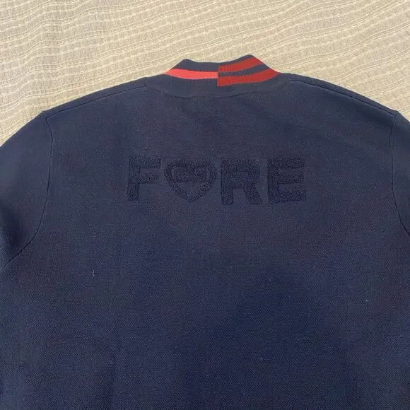 G/FORE Womens Fore Jacquard Wool Full Zip Bomber Golf Sweater M