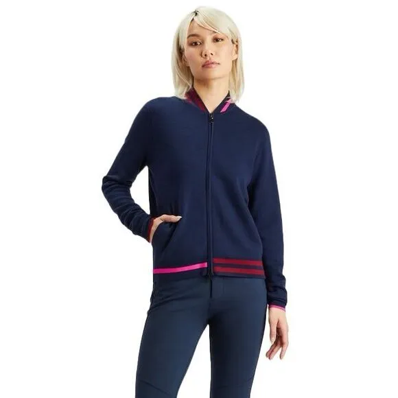 G/FORE Womens Fore Jacquard Wool Full Zip Bomber Golf Sweater M