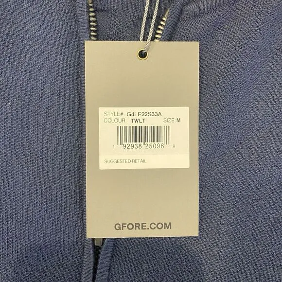 G/FORE Womens Fore Jacquard Wool Full Zip Bomber Golf Sweater M