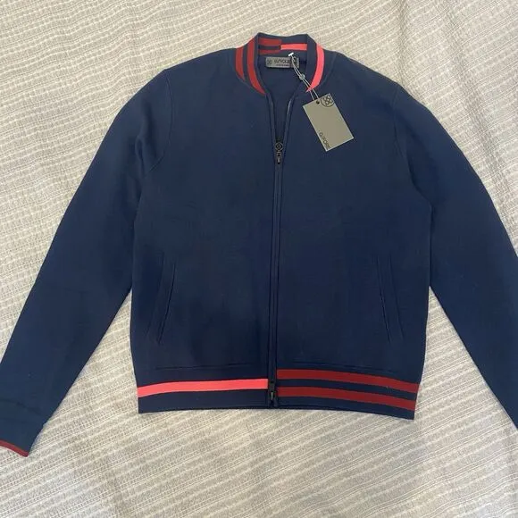 G/FORE Womens Fore Jacquard Wool Full Zip Bomber Golf Sweater M