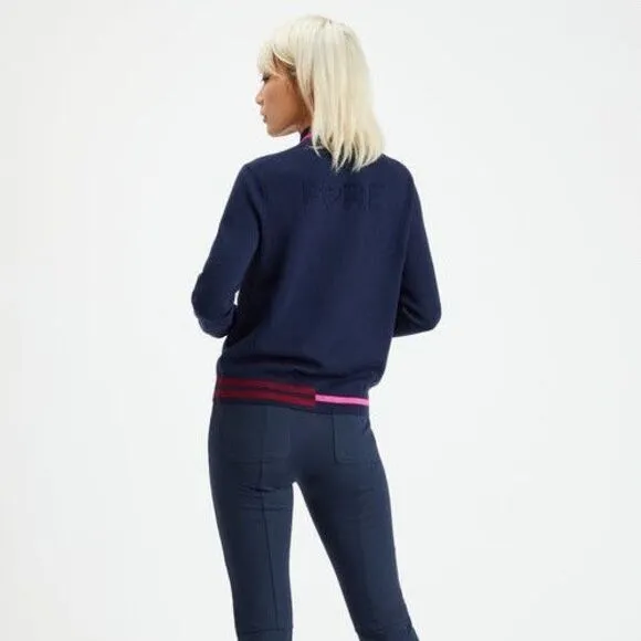 G/FORE Womens Fore Jacquard Wool Full Zip Bomber Golf Sweater M