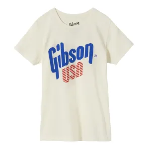 Gibson USA Womens Tee Vintage White Medium