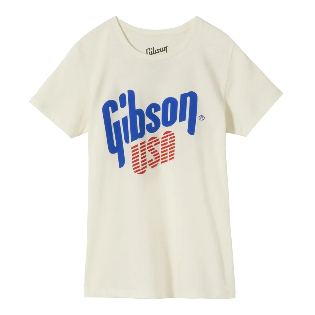 Gibson USA Womens Tee Vintage White Medium