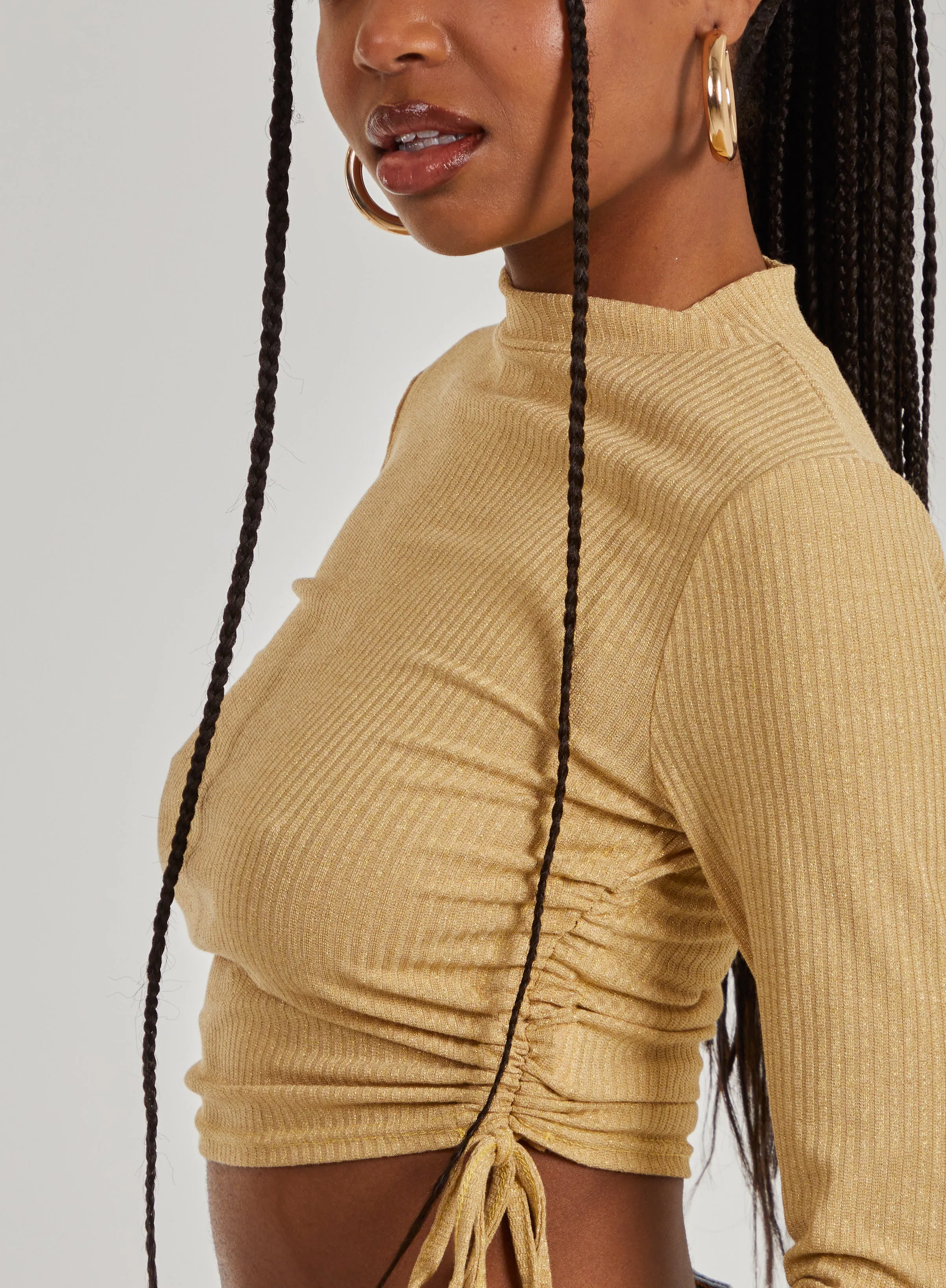 Glitter Long Sleeve Lurex Top