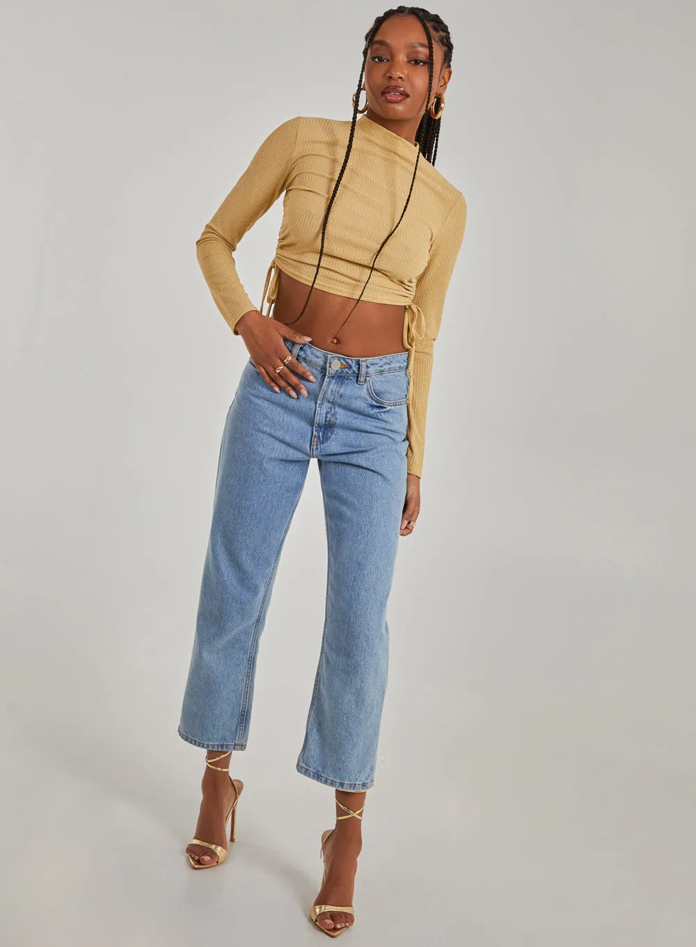 Glitter Long Sleeve Lurex Top