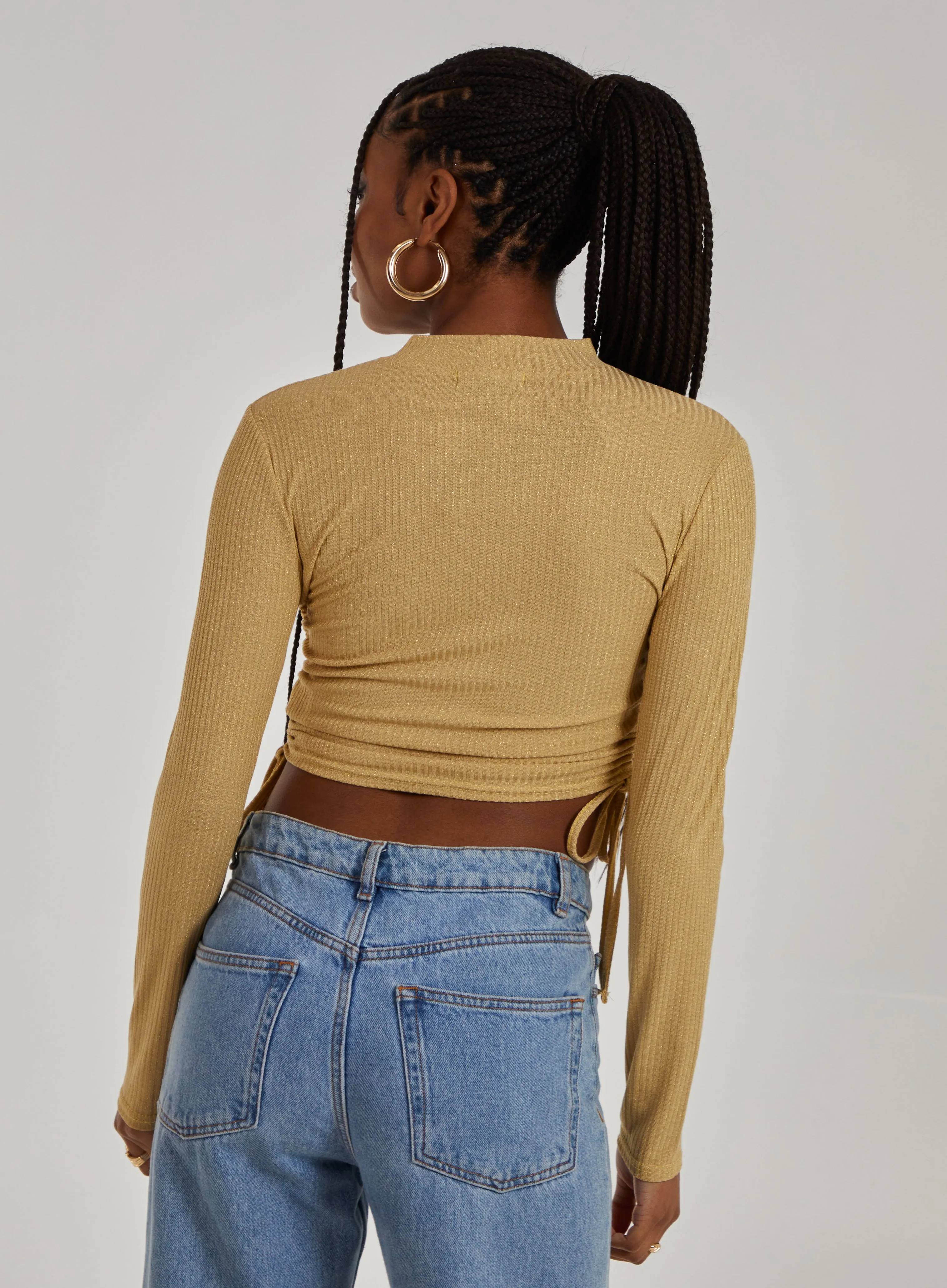 Glitter Long Sleeve Lurex Top