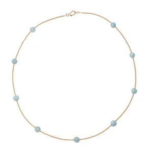 Gold Henrietta Necklace with Amazonite